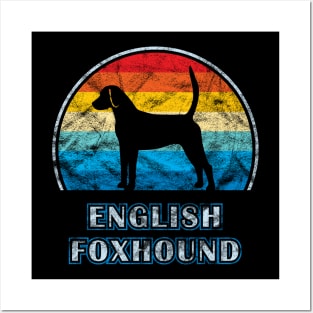 English Foxhound Vintage Design Dog Posters and Art